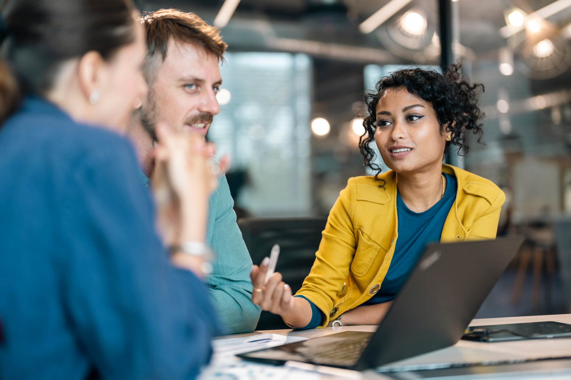workers are discussing a project workers are discussing a project